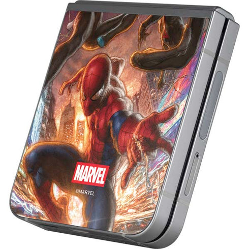 Marvel Spiderman Group Wall Galaxy Z Flip6 Skin