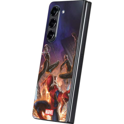 Marvel Spiderman Group Wall Galaxy Z Fold5 5G Skin