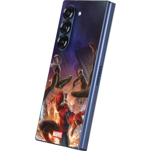 Marvel Spiderman Group Wall Galaxy Z Fold6 Skin