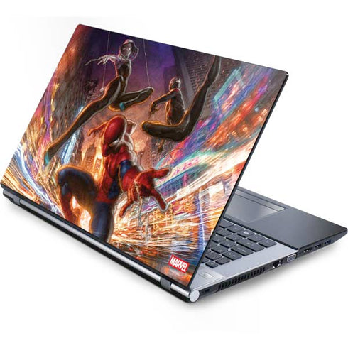 Marvel Spiderman Group Wall Generic Laptop Skin