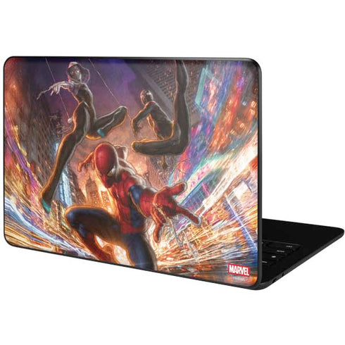 Marvel Spiderman Group Wall Google Pixelbook Go Skin