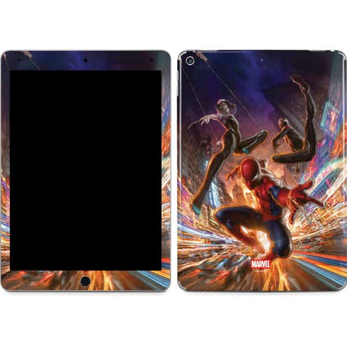 Marvel Spiderman Group Wall iPad Skins