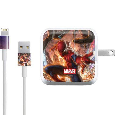 Marvel Spiderman Group Wall iPad Charger (10W USB) Skin