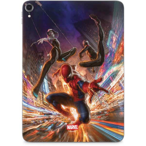 Marvel Spiderman Group Wall Apple iPad Pro Skin