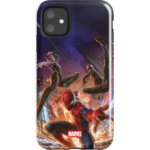 Marvel Spiderman Group Wall iPhone 11 Impact Case
