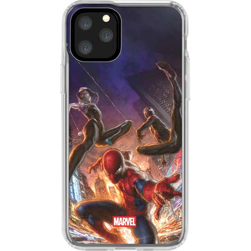 Marvel Spiderman Group Wall iPhone 11 Pro Clear Case