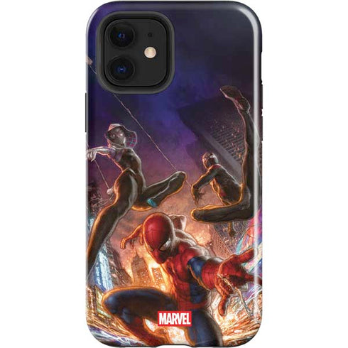 Marvel Spiderman Group Wall iPhone 12 Impact Case