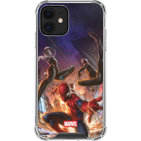 Marvel Spiderman Group Wall iPhone 12 Mini Clear Case
