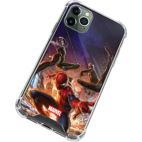 Marvel Spiderman Group Wall iPhone 12 Pro Clear Case