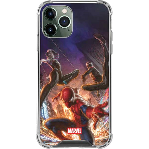 Marvel Spiderman Group Wall iPhone 12 Pro Max Clear Case