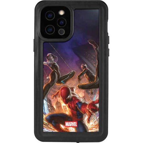 Marvel Spiderman Group Wall iPhone 12 Pro Waterproof Case