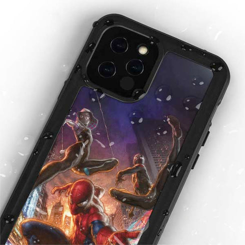 Marvel Spiderman Group Wall iPhone 12 Pro Waterproof Case