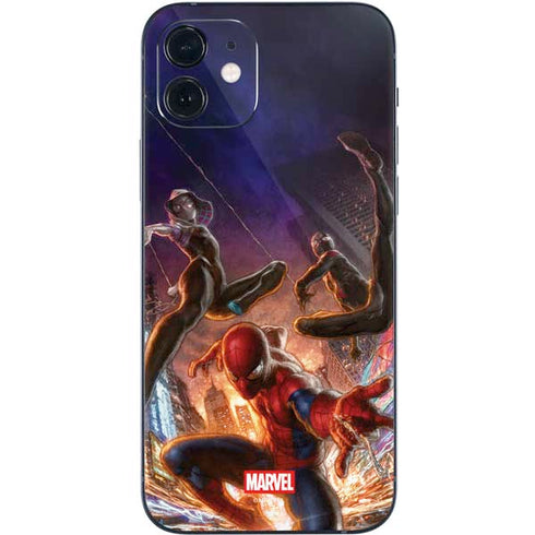 Marvel Spiderman Group Wall iPhone 12 Skin
