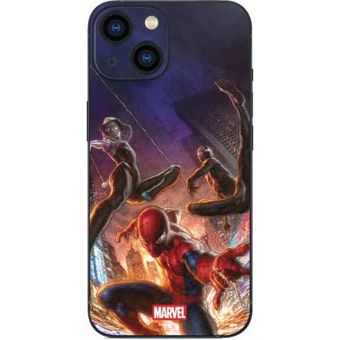 Marvel Spiderman Group Wall iPhone 13 Mini Skin