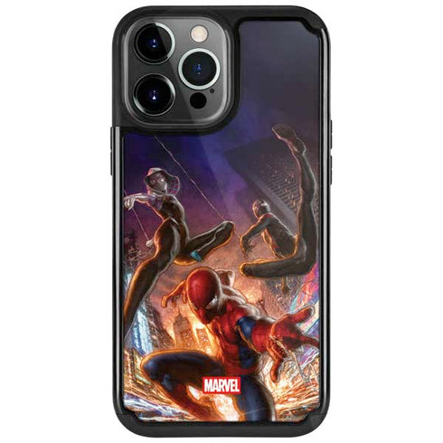 Marvel Spiderman Group Wall iPhone Cases