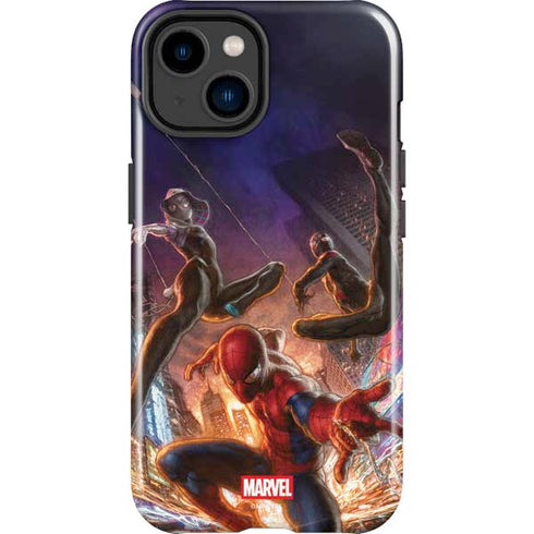 Marvel Spiderman Group Wall iPhone 14 Plus Impact Case