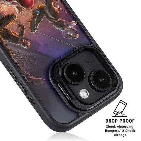 Marvel Spiderman Group Wall iPhone 14 Plus Kickstand Case