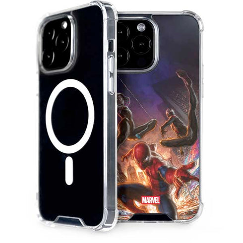 Marvel Spiderman Group Wall iPhone 14 Pro Max MagSafe Case