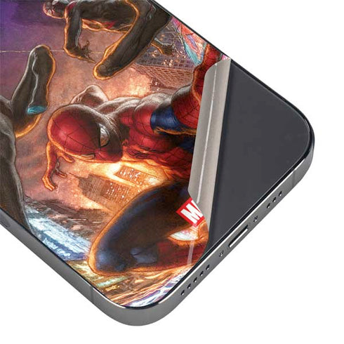 Marvel Spiderman Group Wall iPhone 14 Pro Skin