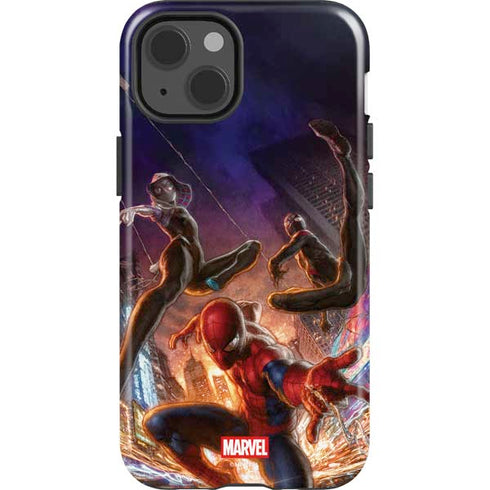 Marvel Spiderman Group Wall iPhone 15 Plus Impact Case