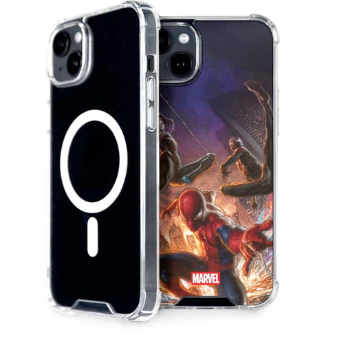 Marvel Spiderman Group Wall iPhone 15 Plus MagSafe Case
