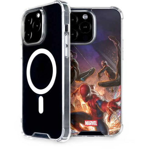 Marvel Spiderman Group Wall iPhone 15 Pro Max MagSafe Case