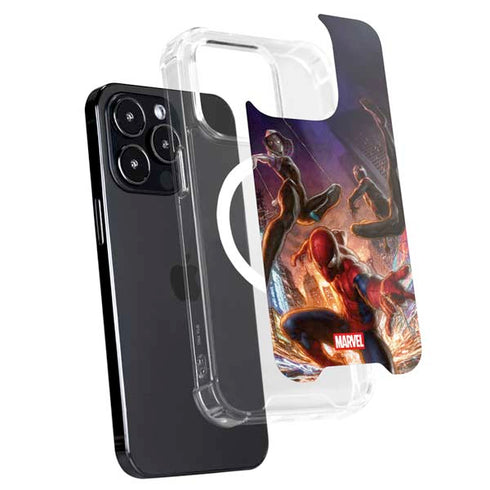 Marvel Spiderman Group Wall iPhone 15 Pro Max MagSafe Case