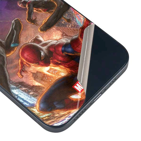 Marvel Spiderman Group Wall iPhone 15 Skin