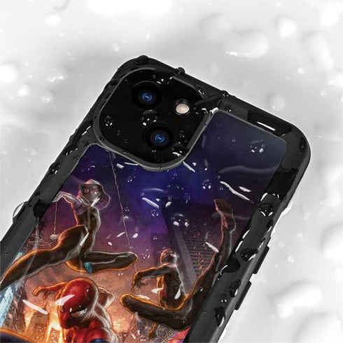 Marvel Spiderman Group Wall iPhone 15 Waterproof Case