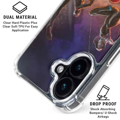 Marvel Spiderman Group Wall iPhone 16 Clear Case