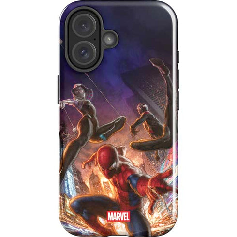 Marvel Spiderman Group Wall iPhone 16 Impact Case