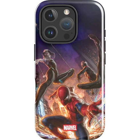 Marvel Spiderman Group Wall iPhone 16 Pro Max Impact Case