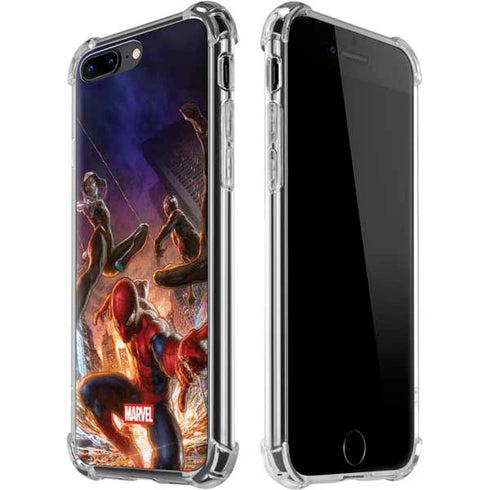 Marvel Spiderman Group Wall iPhone 7/8 Plus Clear Case