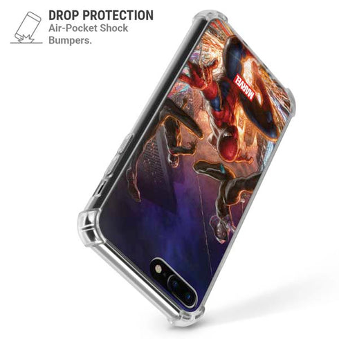 Marvel Spiderman Group Wall iPhone 7/8 Plus Clear Case
