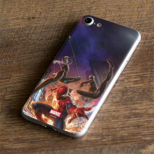 Marvel Spiderman Group Wall iPhone 7 Skin