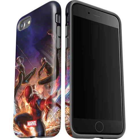 Marvel Spiderman Group Wall iPhone SE (2nd & 3rd Gen) Pro Case