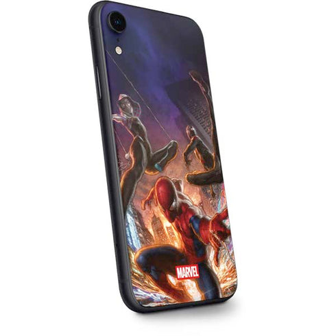 Marvel Spiderman Group Wall iPhone XR Skin