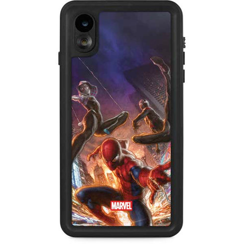 Marvel Spiderman Group Wall iPhone XR Waterproof Case
