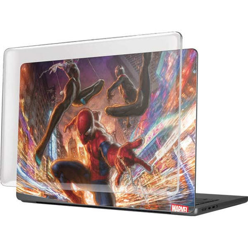 Marvel Spiderman Group Wall MacBook Pro 14in (2021-24) Case plus Skin