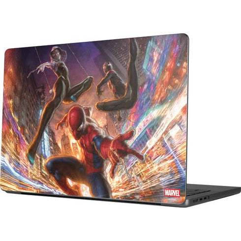 Marvel Spiderman Group Wall MacBook Pro 14in (2021-24) Skin