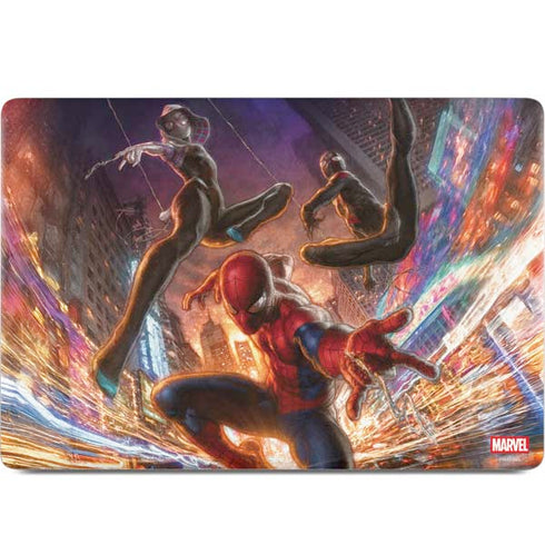 Marvel Spiderman Group Wall MacBook Skins