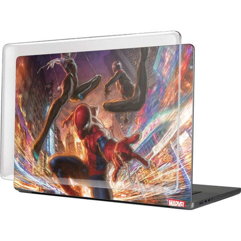 Marvel Spiderman Group Wall MacBook Pro 16in (2021-25) Case plus Skin