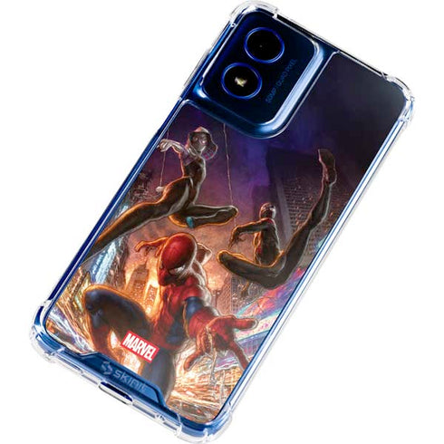 Marvel Spiderman Group Wall Moto G 5G (2024) Clear Case