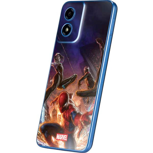 Marvel Spiderman Group Wall Moto G Play 4G (2024) Skin