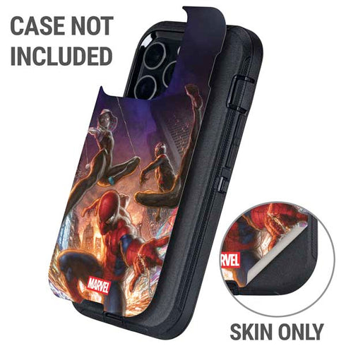 Marvel Spiderman Group Wall Otterbox Defender iPhone Skin