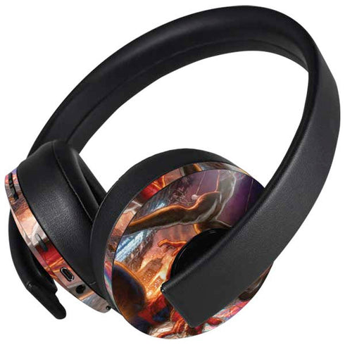 Marvel Spiderman Group Wall PlayStation 4 Gold Wireless Headset Skin