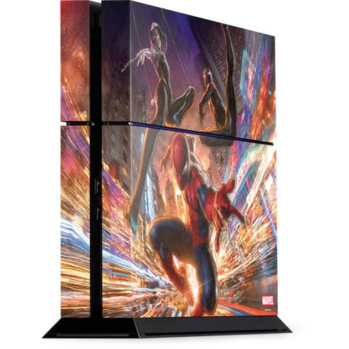Marvel Spiderman Group Wall PS4 Console Skin