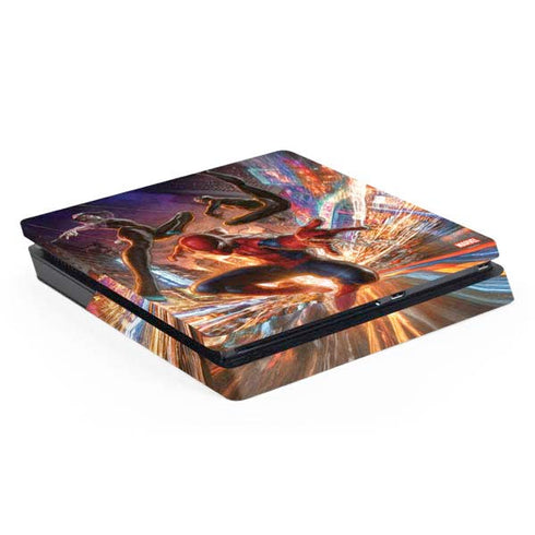 Marvel Spiderman Group Wall PS4 Slim Skin