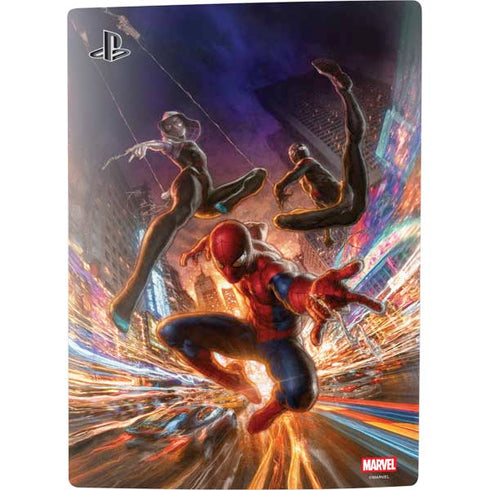 Marvel Spiderman Group Wall PS5 Digital Edition Console Skin
