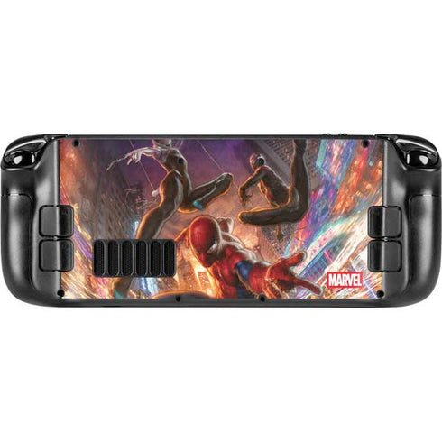 Marvel Spiderman Group Wall Steam Deck Handheld Gaming Computer OLED Skin